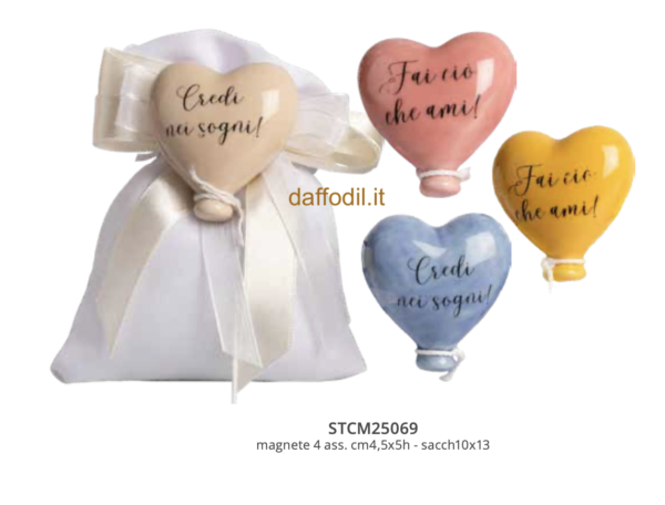 Harmony Sacchetto Magnete palloncino colorato con Frasi